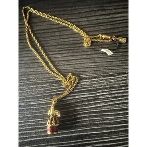 NWT 1928 Jewelry Gold Dove Red Egg Pendant Necklace